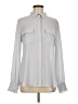 Ann Taylor LOFT 100% Polyester Gray Long Sleeve Blouse Size M - photo 1