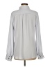 Ann Taylor LOFT 100% Polyester Gray Long Sleeve Blouse Size M - photo 2