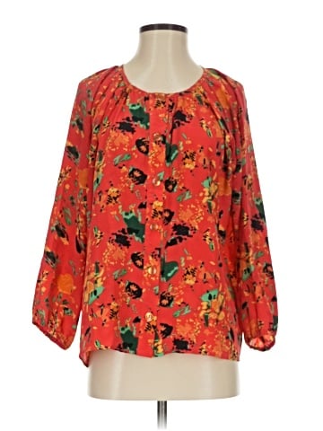 Bayla Jane 3/4 Sleeve Silk Top (view 1)