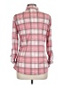 White Mark 100% Polyester Plaid Pink Long Sleeve Blouse Size L - photo 2