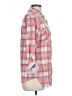 White Mark 100% Polyester Plaid Pink Long Sleeve Blouse Size L - photo 4