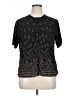 Rafael 100% Polyester Black Short Sleeve Blouse Size XL - photo 1