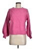 Line & Dot Hearts Pink Pullover Sweater Size M - photo 1