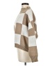 Blu Pepper Checkered-gingham Tan Turtleneck Sweater Size M - photo 5