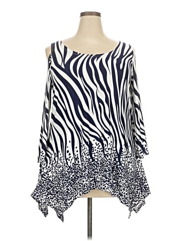 White Mark 3/4 Sleeve Blouse (view 1)