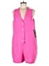 Tuckernuck 100% Polyester Color Block Pink Romper Size L - photo 1