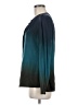 Ecru Color Block Teal Long Sleeve Blouse Size M - photo 5