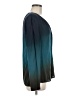 Ecru Color Block Teal Long Sleeve Blouse Size M - photo 4