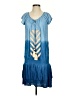 Skemo 100% Rayon Tie-dye Blue Casual Dress Size S - photo 1