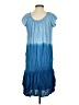 Skemo 100% Rayon Tie-dye Blue Casual Dress Size S - photo 2