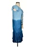 Skemo 100% Rayon Tie-dye Blue Casual Dress Size S - photo 4