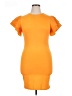Shein Curve Solid Orange Cocktail Dress Size 0XL - photo 1