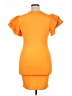 Shein Curve Solid Orange Cocktail Dress Size 0XL - photo 2