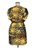 MAC 100% Polyester Print Yellow Cocktail Dress Size XL - photo 2