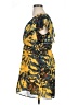 MAC 100% Polyester Print Yellow Cocktail Dress Size XL - photo 5