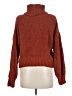 Hippie Rose 100% Polyester Orange Turtleneck Sweater Size M - photo 2