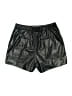 Luvamia 100% Polyurethane Metallic Black Shorts Size L - photo 2