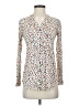 Maeve 100% Rayon Print Ivory Long Sleeve Blouse Size 0 - photo 1