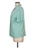auden Polka Dots Green Short Sleeve Blouse Size L - photo 5
