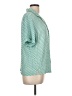 auden Polka Dots Green Short Sleeve Blouse Size L - photo 4