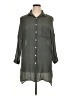 Assorted Brands Gray Green 3/4 Sleeve Button-Down Shirt Size XL (estimated) - photo 1