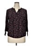 Westport 100% Rayon Floral Black 3/4 Sleeve Blouse Size XL - photo 1