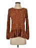 Lucky Brand Brown Long Sleeve Blouse Size S - photo 1