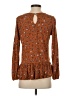 Lucky Brand Brown Long Sleeve Blouse Size S - photo 2