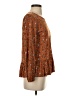 Lucky Brand Brown Long Sleeve Blouse Size S - photo 4