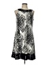 MSK Graphic Silver Cocktail Dress Size 10 - photo 1