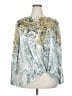 Time and Tru 100% Polyester Paisley Green Long Sleeve Blouse Size 22 - photo 1
