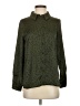 Zara 100% Polyester Animal Print Green button down Size XS - photo 1