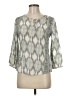 Crosby 100% Rayon Silver Green 3/4 Sleeve Blouse Size M (estimated) - photo 1