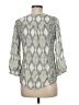 Crosby 100% Rayon Silver Green 3/4 Sleeve Blouse Size M (estimated) - photo 2