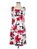 Perceptions Print White Casual Dress Size 6 - photo 1