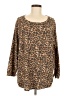 Mint Animal Print Brown Pullover Sweater Size M - photo 1