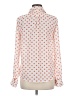 Love Notes Polka Dots Orange Long Sleeve Blouse Size M - photo 2