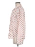 Love Notes Polka Dots Orange Long Sleeve Blouse Size M - photo 5
