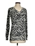 MICHAEL Michael Kors Animal Print Silver Pullover Sweater Size S - photo 1