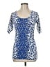 Cache Animal Print Blue Short Sleeve Top Size M - photo 1