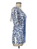 Cache Animal Print Blue Short Sleeve Top Size M - photo 4