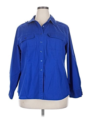Kenneth Cole New York 3/4 Sleeve Button-Down Shirt (view 1)