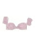 Cupshe Checkered-gingham Pink Swimsuit Top Size L - photo 1