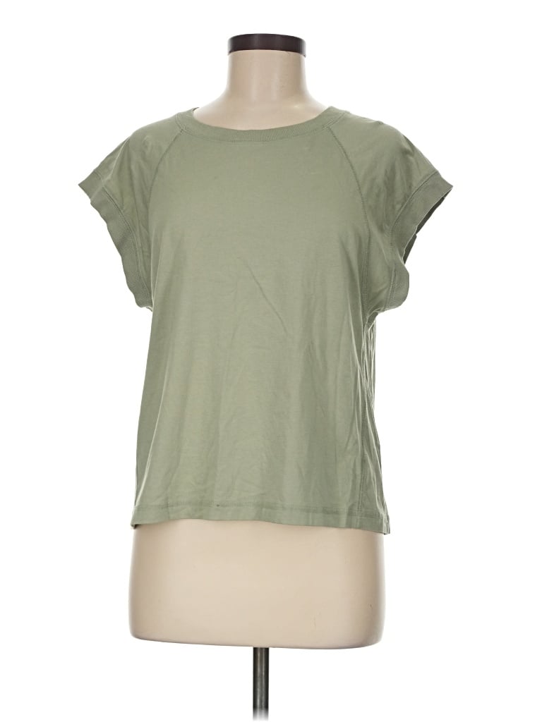 Pre-owned Evereve Short Sleeve T-shirt In Green