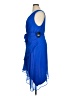 DKNY 100% Polyester Blue Cocktail Dress Size 14 - photo 5