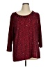 Hannah Red Burgundy 3/4 Sleeve Top Size 1X - photo 1