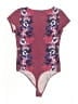 Express One Eleven Floral Burgundy Bodysuit Size M - photo 2