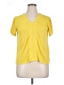 Greige Yellow Short Sleeve Top Size XL - photo 1