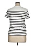 Max Studio 100% Cotton Stripes Silver Short Sleeve Top Size XL - photo 2