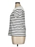 Max Studio 100% Cotton Stripes Silver Short Sleeve Top Size XL - photo 5